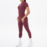 Sexy Backless Bodycon Scrunch Jumpsuit Raises Butt Women Dance Fitness Overalls Push Up  With Chest Cushion Yoga Sport Jump Suit ShedPoundsPortal