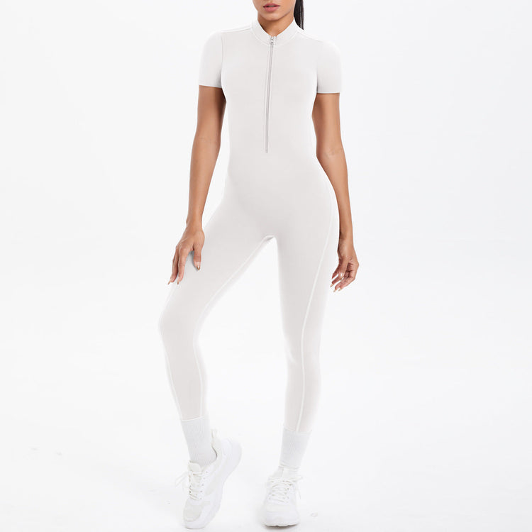 Sexy Backless Bodycon Scrunch Jumpsuit Raises Butt Women Dance Fitness Overalls Push Up  With Chest Cushion Yoga Sport Jump Suit ShedPoundsPortal