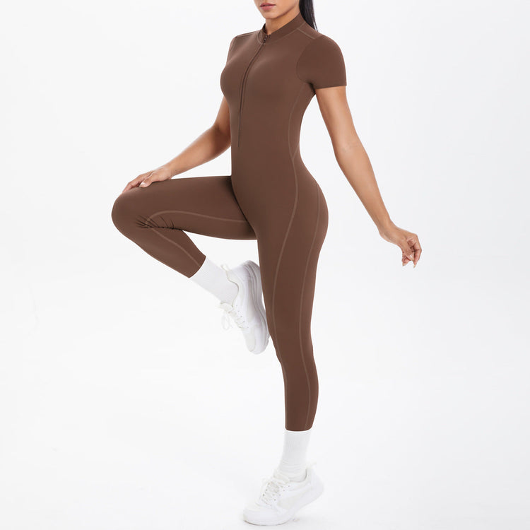 Sexy Backless Bodycon Scrunch Jumpsuit Raises Butt Women Dance Fitness Overalls Push Up  With Chest Cushion Yoga Sport Jump Suit ShedPoundsPortal