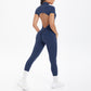 Sexy Backless Bodycon Scrunch Jumpsuit Raises Butt Women Dance Fitness Overalls Push Up  With Chest Cushion Yoga Sport Jump Suit ShedPoundsPortal