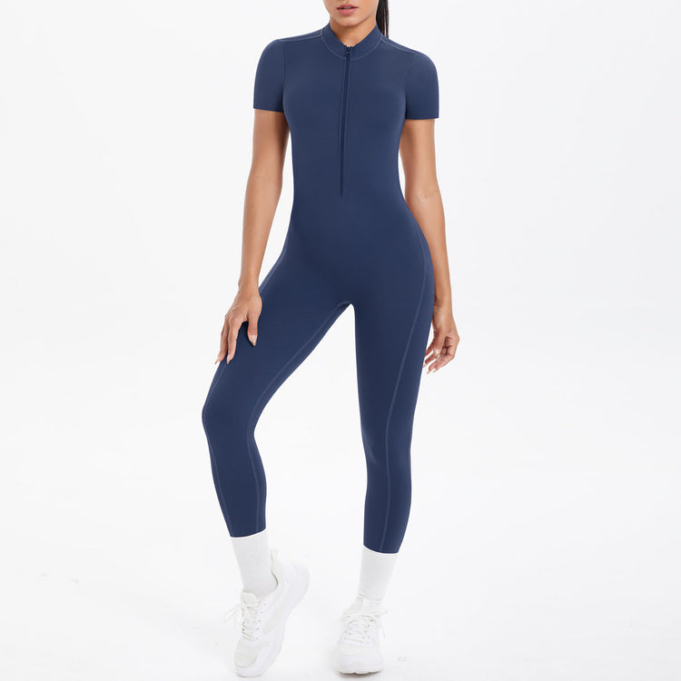 Sexy Backless Bodycon Scrunch Jumpsuit Raises Butt Women Dance Fitness Overalls Push Up  With Chest Cushion Yoga Sport Jump Suit ShedPoundsPortal