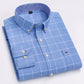 Casual Pure Cotton Oxford Mens Shirts Long Sleeve Plain Soild Regular Fit Fashion Button Man Dress Shirts