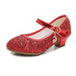 Girls Purple High Heels For Kids Princess RED Leather Shoe Footwear Ch