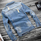 2025 Luxury Mens Denim Jackets Fashion Hole Jeans Jacket Mens Cotton Outwear Jackets Coat Long Sleeve Male Clothing Size 3XL 50 ShedPoundsPortal