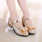 Children Girls Leather Shoes Fashion Princess High Heel Shoes for Par