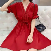 Woman Dress White Dresses for Women Chiffon Satin Soft Silk Ruffle Clothing New Features of Clothes Curvy Cheap Casual X Retro G ShedPoundsPortal