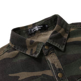 Men Shirts Coats Tops Camouflage Shirt Turn Down Collar Full Sleeve Single Breasted Casual Splice Regular Button Autumn ShedPoundsPortal