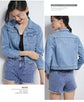 Jeans Jacket and Coats for Women 2025 Autumn Candy Color Casual Short Denim Jacket Korean Coats Women  Jeans Jacket  Clothes ShedPoundsPortal