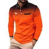 Spring Autumn Men Long Sleeve Sport Lapel Polo Shirt Men Clothes Business Casual Fake Pocket Stitching Golf Polo Shirt Tops ShedPoundsPortal