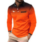 Spring Autumn Men Long Sleeve Sport Lapel Polo Shirt Men Clothes Business Casual Fake Pocket Stitching Golf Polo Shirt Tops ShedPoundsPortal