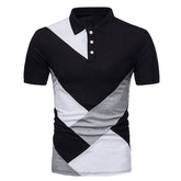 KB Men Polo Men Shirt Short Sleeve Polo Shirt Contrast Color Polo New Clothing Summer Streetwear Casual Fashion Men tops ShedPoundsPortal