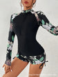 Female Swimsuit With Long Sleeves Swimwear Sports Surfing Tankini Set Beachwear Two-Piece Bathing Suits Pool Women Swimming Suit ShedPoundsPortal