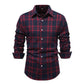 Casual Plaid Long Sleeve Men&