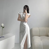 White Dresses for Women 2024 Woman Dress Clothes Midi X New in Chic and Elegant Pretty Cheap Casual Y2k Outfits Harajuku Cotton ShedPoundsPortal