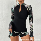 Female Swimsuit With Long Sleeves Swimwear Sports Surfing Tankini Set Beachwear Two-Piece Bathing Suits Pool Women Swimming Suit ShedPoundsPortal