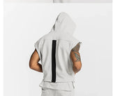 Mens Brand Gyms Clothing Bodybuilding Hooded Tank Top Cotton Sleeveless Vest Sweatshirt Fitness Workout Sportswear Tops Male ShedPoundsPortal