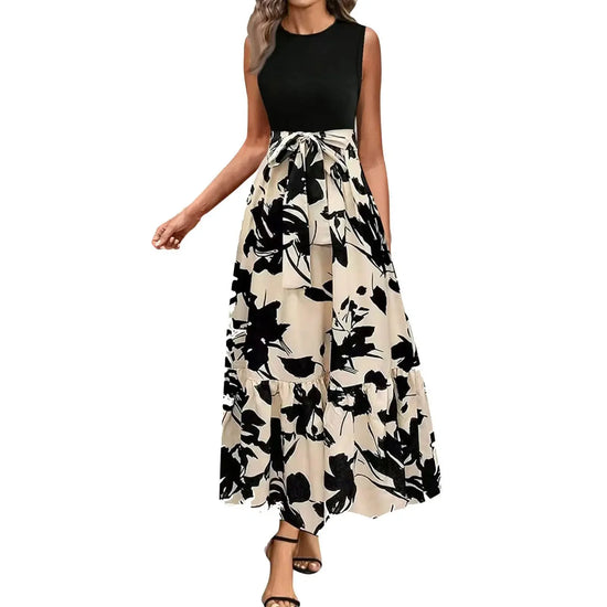 Elegant Long Printed Dress Women&