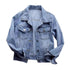Women Jacket Turn-down Collar Classic Denim Jacket Single-breasted Buttons Chest Pockets Slim Fit Denim Hip Hop Streetwear Coats ShedPoundsPortal