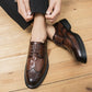 Men Pointed Wedding Formal Oxford Shoes Crocodile pattern Black brown Casual Platform Homecoming Dress Footwear 38-46