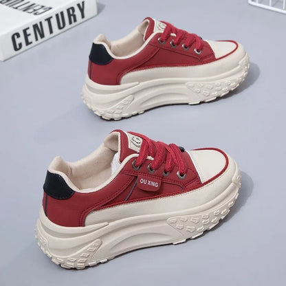 Retro Women Shoes Spring Platform Shoes Casual Sneakers Versatile Fashion Designer Shoes High Quality Women Sneakers