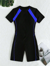 Short Sleeve Surfing Swimsuit 2024 Slim Bodysuit zipper Swimwear Women One Pieces Rash Guard Diving Clothe Bathing Swimming Suit ShedPoundsPortal