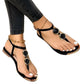 Summer Sandals Women Fashion Casual Beach Outdoor Flip Flop Sandals Metal Decoration Ladies Flat Roman Shoes Plus Size Sandals