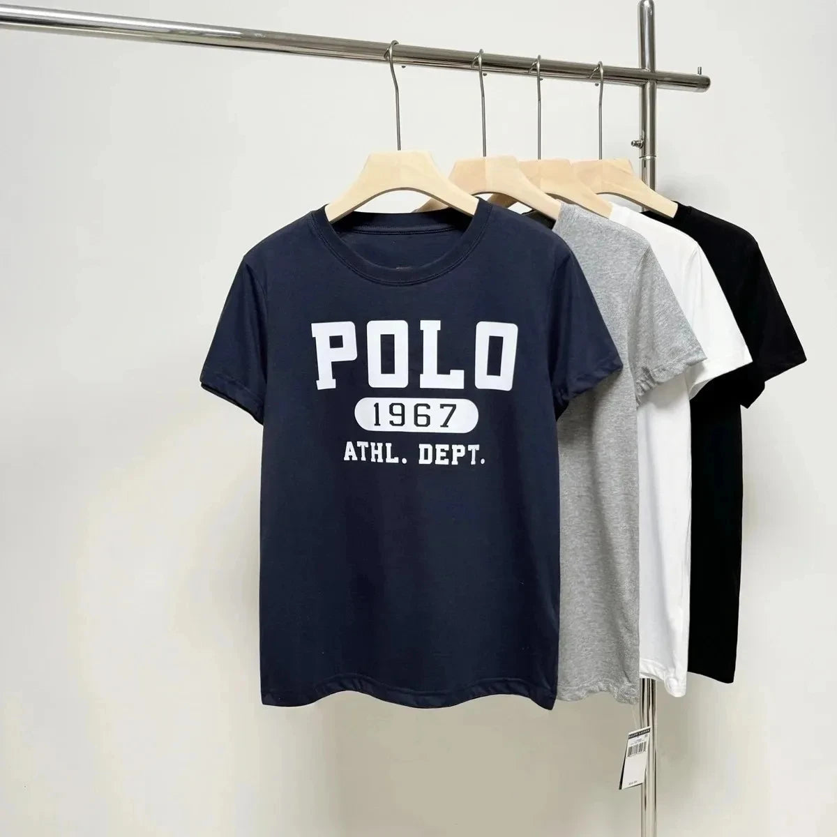2025 RLauren T-shirt New Polo1967 Logo Korean Popular Clothes Short Sleeve Y2K Woman Clothing Tops Women&