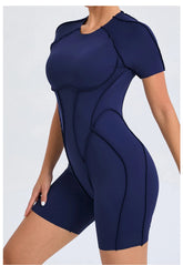 Short Jumpsuit Gym Clothes For Women Sportswear Fitness Overalls Backless Scrunch Booty Yoga Suit Sports Set Outfit ShedPoundsPortal