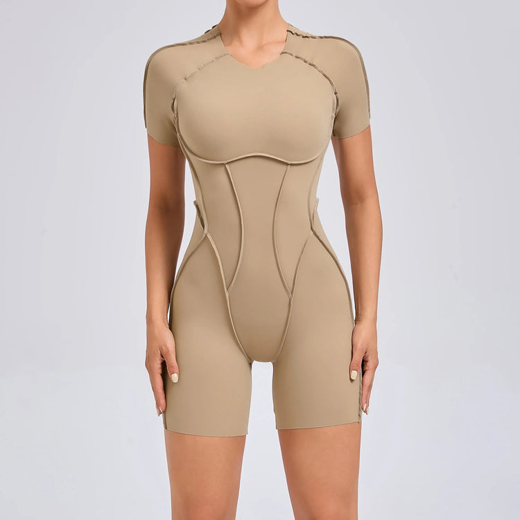 Short Jumpsuit Gym Clothes For Women Sportswear Fitness Overalls Backless Scrunch Booty Yoga Suit Sports Set Outfit ShedPoundsPortal