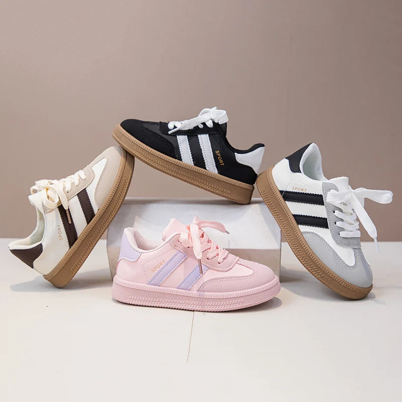 Children Tennis Shoes 2025 New Simple Kids Sneakers for Girls Patchwor