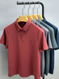 High end luxury brand fashion hot diamond short sleeve Advanced printed POLO shirt summer new Korean version men&