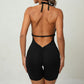 Sporty Jumpsuit Woman Short Lycra Fitness Overalls with Padding Workout Clothes for Women Gym Sets Womens Outfits Sportswear New ShedPoundsPortal