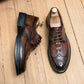 Men Pointed Wedding Formal Oxford Shoes Crocodile pattern Black brown Casual Platform Homecoming Dress Footwear 38-46