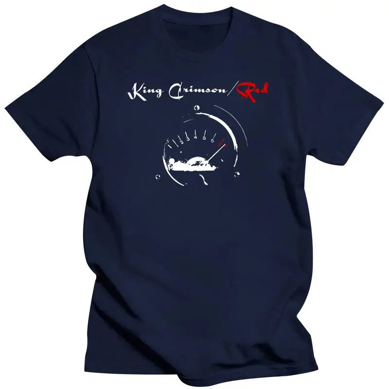 Mens Clothing  King Crimson Men Red Speedometer T Shirt Black ShedPoundsPortal