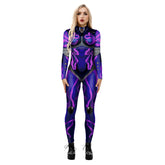 Popular Halloween Jumpsuit Sexy Print Cos Futuristic Clothing Tight Jumpsuit Wholesale Women Clothes Rompers Womens Combinaison ShedPoundsPortal