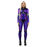 Popular Halloween Jumpsuit Sexy Print Cos Futuristic Clothing Tight Jumpsuit Wholesale Women Clothes Rompers Womens Combinaison ShedPoundsPortal
