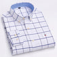 Casual Pure Cotton Oxford Mens Shirts Long Sleeve Plain Soild Regular Fit Fashion Button Man Dress Shirts