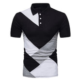 KB Men Polo Men Shirt Short Sleeve Polo Shirt Contrast Color Polo New Clothing Summer Streetwear Casual Fashion Men tops ShedPoundsPortal