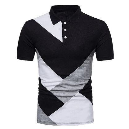 KB Men Polo Men Shirt Short Sleeve Polo Shirt Contrast Color Polo New Clothing Summer Streetwear Casual Fashion Men tops ShedPoundsPortal