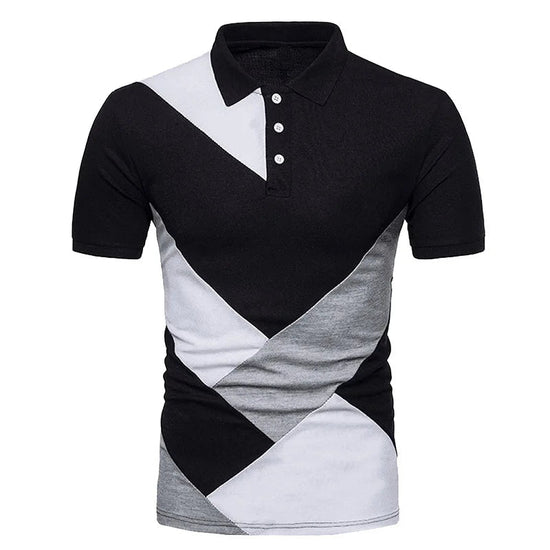 KB Men Polo Men Shirt Short Sleeve Polo Shirt Contrast Color Polo New Clothing Summer Streetwear Casual Fashion Men tops ShedPoundsPortal