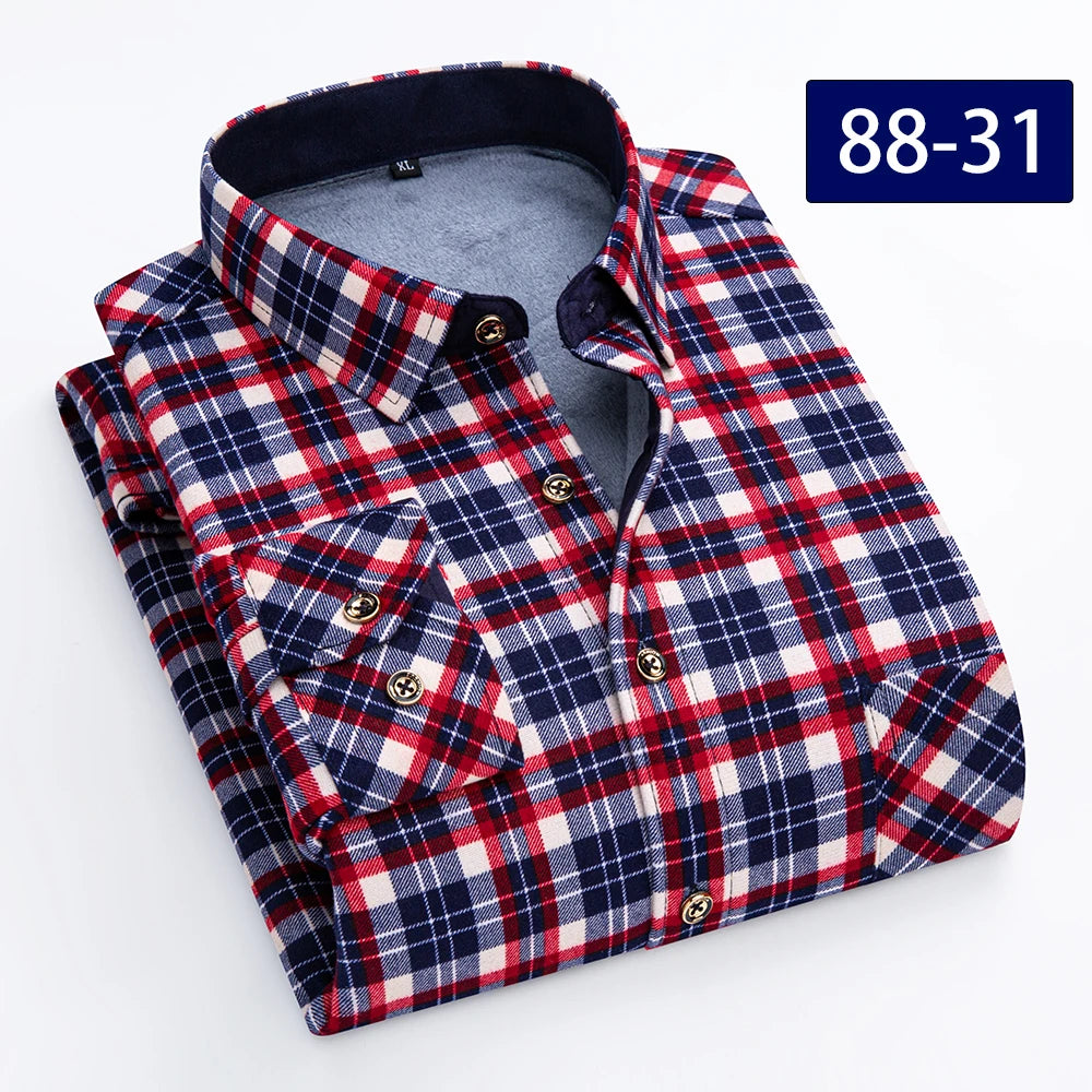 Autumn and winter new fleece shirt men&