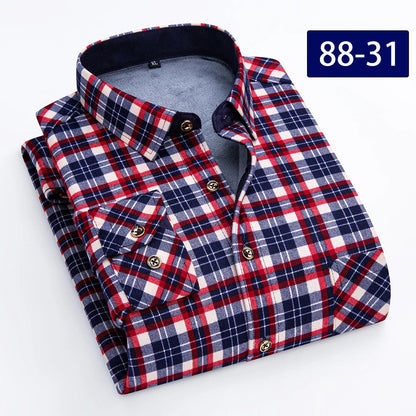 Autumn and winter new fleece shirt men&