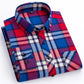 plus size 8XL100%cotton sanding long-sleeve shirts for men slim fit casual plain shirt soft palid tops designer elegant clothes