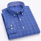 Casual Pure Cotton Oxford Mens Shirts Long Sleeve Plain Soild Regular Fit Fashion Button Man Dress Shirts