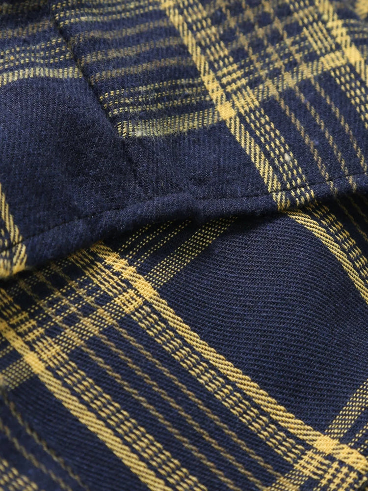 Casual Plaid Long Sleeve Men&