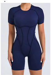 Short Jumpsuit Gym Clothes For Women Sportswear Fitness Overalls Backless Scrunch Booty Yoga Suit Sports Set Outfit ShedPoundsPortal