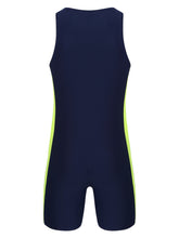 Mens Swimwear One-piece Wetsuit Swimming Bathing Suit Round Neck Sleeveless Side Shorts Bodysuit Triathlon Front Zipper Swimsuit ShedPoundsPortal