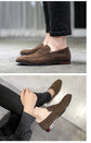 Fashion Man Casual Shoes Suede Genuine Leather Slip-on Light Comfortable Driving Loafers Moccasins For Men Party Wedding Flat