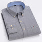 Casual Pure Cotton Oxford Mens Shirts Long Sleeve Plain Soild Regular Fit Fashion Button Man Dress Shirts