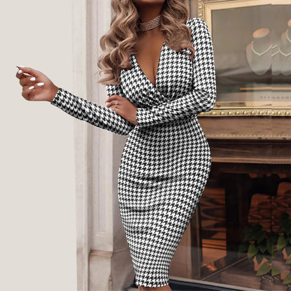 Y2K Leopard, Checkers, and Flowers Print Bodycon Dress for Women